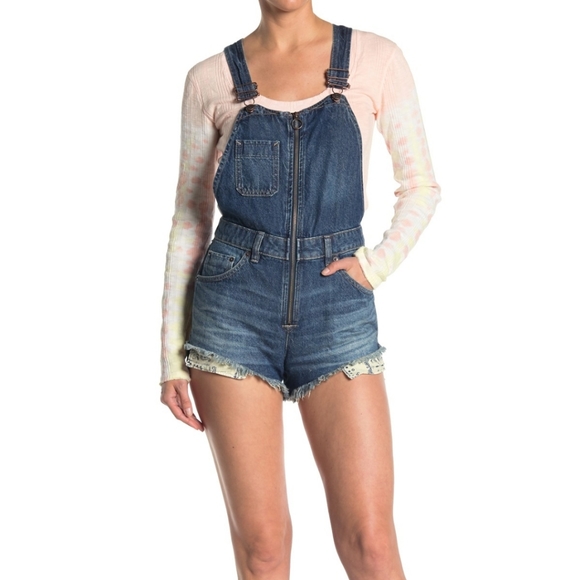 Free People Pants - Free people Sunkissed Denim Short Overall